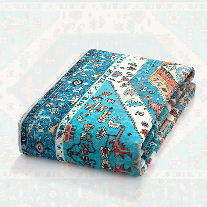 SERISSA Area Rug 3x5 Boho Blue Rugs - Image 7