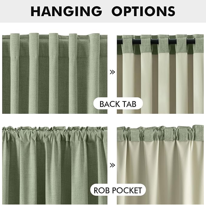 MIULEE 100% Blackout Linen Curtains - Image 5