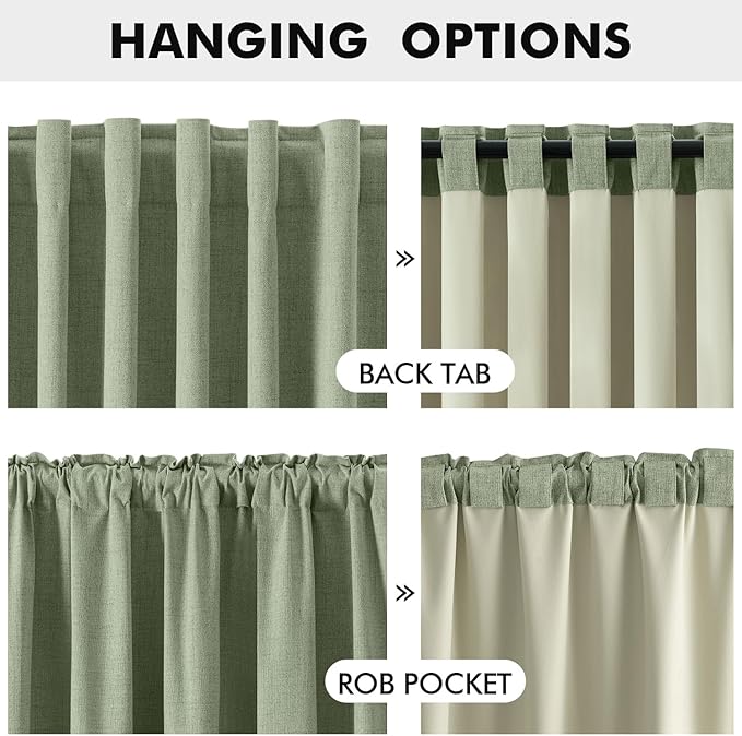 MIULEE 100% Blackout Linen Curtains - Image 5