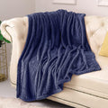 KMUSET Fleece Blanket Twin Size Navy Lightweight Throw Blanket Super Soft Cozy by COZYBLANKETHappyHomeLife