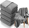 4 Pack Fleece Throw Blankets 50x60 Inches by Tewloss