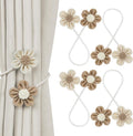 KLOGTSIND Flower Curtain Tiebacks, 4 Pack Boho Curtain Ties Elegant DIY Curtain by KLOGTSINDDirect