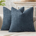 MIULEE Decorative Couch Throw Pillow Covers 20x20 Inch Navy Blue 2 Pack | by MIULEE
