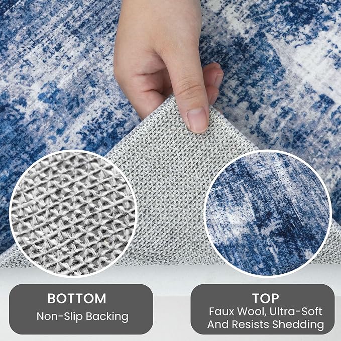IOHOUZE Abstract Runner Rug 3x8 Ft Washable Runners - Image 4