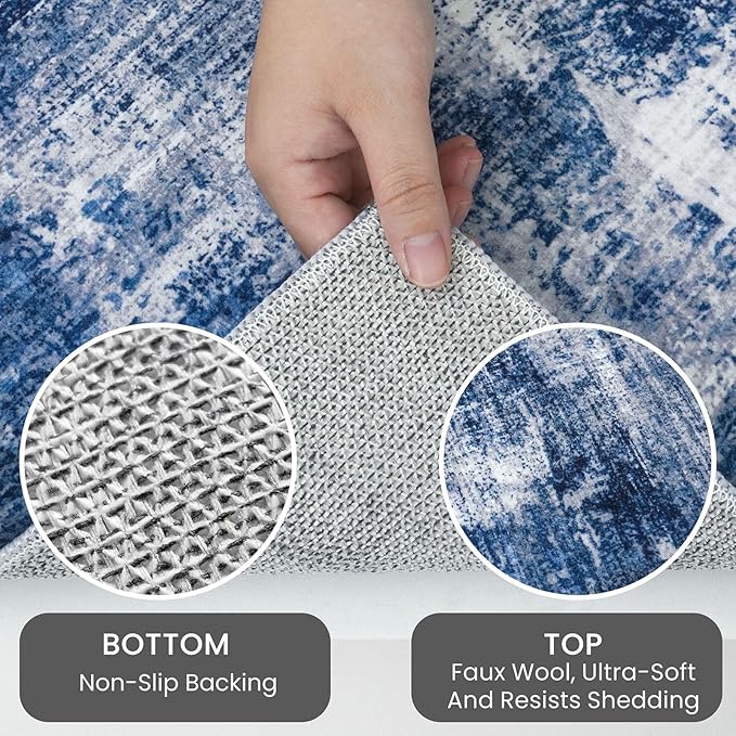 IOHOUZE Abstract Runner Rug 3x18 Ft Washable Runners - Image 4