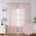 Lecloud Leia Blush Pink Sheer Curtains 90 Inches Long 2 Panels Set, Breathable by Lecloud