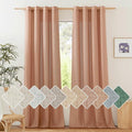 NICETOWN Linen Curtains for Bedroom 96 inches Long, Grommet Rustic Farmhouse by NICETOWN