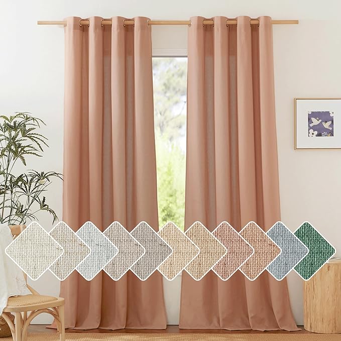 NICETOWN Thick Linen Textured Curtains by NICETOWN