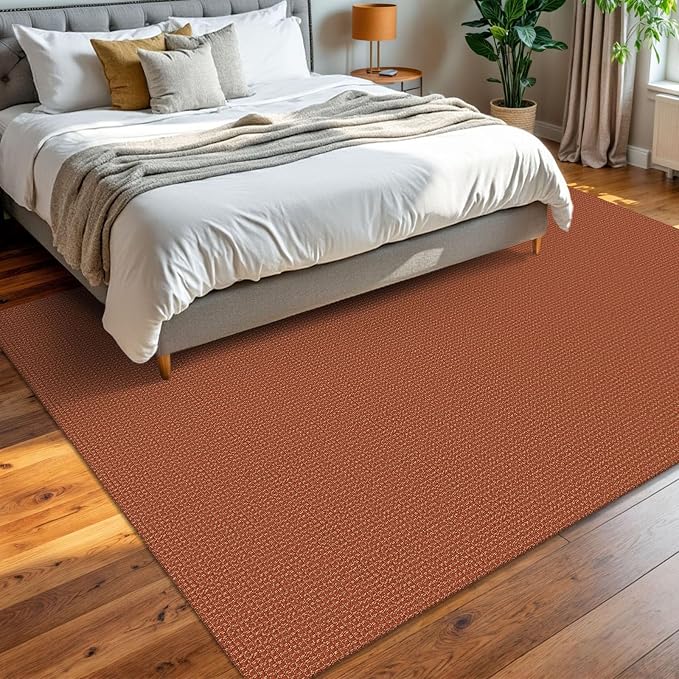 KOZYFLY Washable Area Rug 6x9 ft Rubber Backed Non Slip Rugs - Image 8