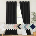 NICETOWN Vintage Open Linen Weave Flax Thermal Curtains, 100% Blackout Curtains by NICETOWN