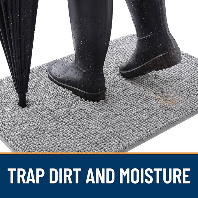 OLANLY Dog Door Mat for Muddy Paws 32x20, Absorbs Moisture and Dirt, Absorbent - Image 2