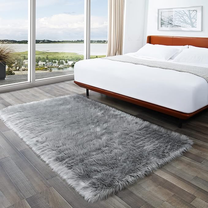 Ciicool Fluffy Area Rug, Thick Fuzzy Shag Rug Furry Nursery Rug Plush Indoor by CIICOOLHomeDeco