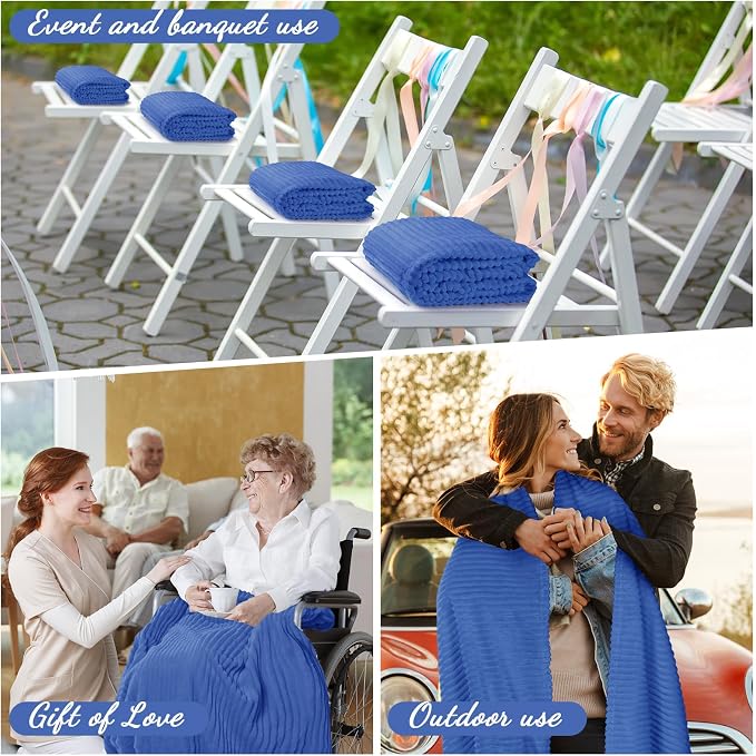 Buryeah 6 Pcs Flannel Throw Blanket Bulk 50 x 60 in Sleepover Blanket Outdoor - Image 4