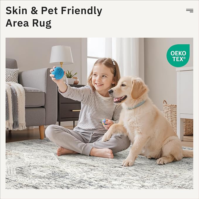 6x9 Area Rug for Living Room Washable 6x9 Non-Slip Modern Rugs for Bedroom - Image 8
