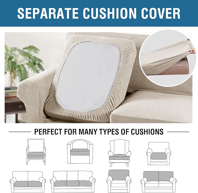 H.VERSAILTEX 3 Piece Stretch Sofa Covers - Image 7