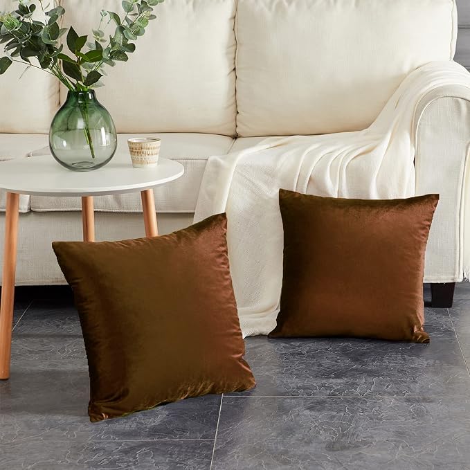 GIGIZAZA Decorative Throw Pillow Covers Set of 2, 26 x 26 Chocolate Couch - Image 5