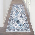 HEBE Hallway Runner Rug 2'x5' Washable Vintage Distressed Area Rugs Non Slip by HEBE