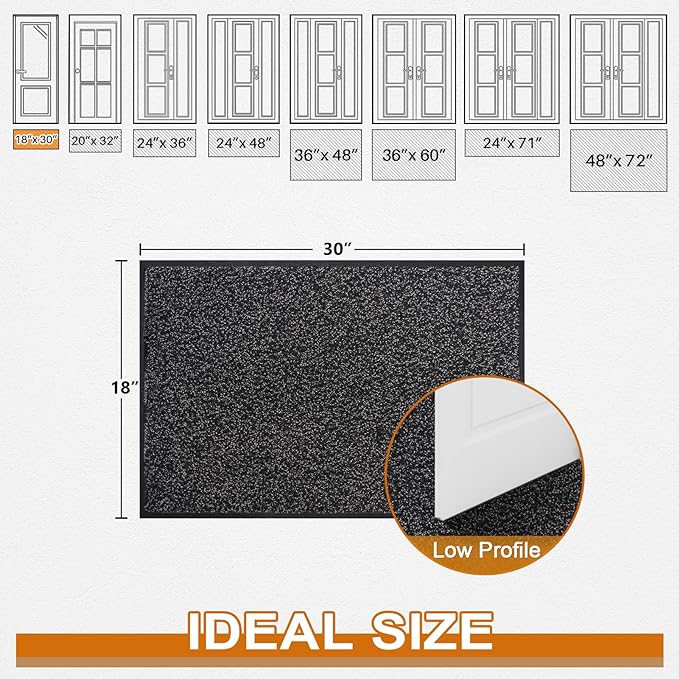 Mibao Front Door Mat, Dirt Trapper Welcome Mat - Image 3