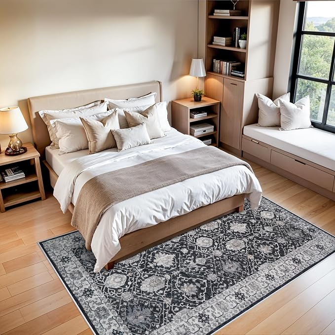 5x7 Living Room Area Rugs: Washable Non-Slip Stain Resistant Rug - Image 4