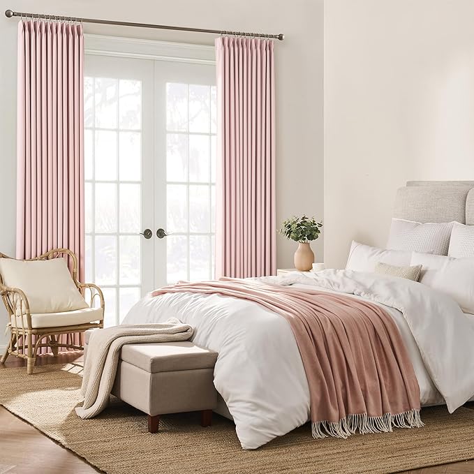 Pinch Pleated Curtains 120 Inches Long, Energy Saving Window Treatment Privacy - Image 4