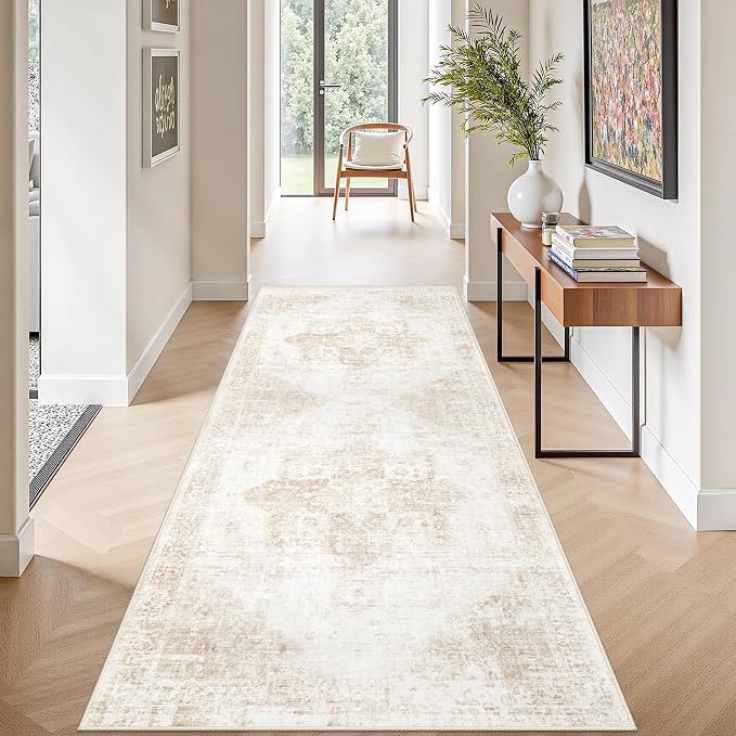 Runner Rug 2x6 Washable Rug, Vintage Boho Medallion Hallway Runner Non-Slip by VECARF