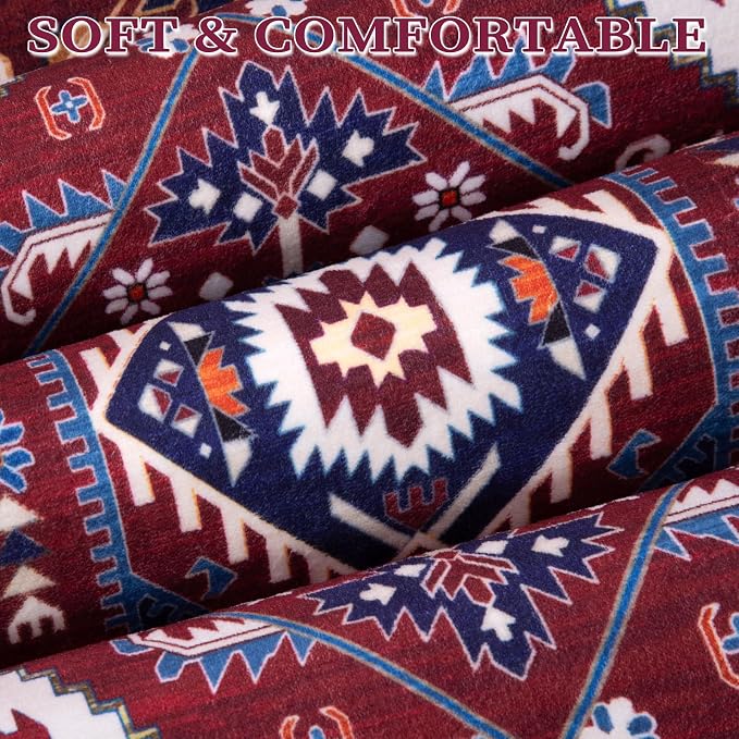 SERISSA 5x7 Boho Area Rug, Washable Non-Slip Rugs - Image 6