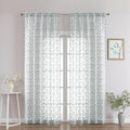 Chyhomenyc Light Grey Sheer Curtains 90 Inch Length 2 Panels Set, Light by Chyhomenyc
