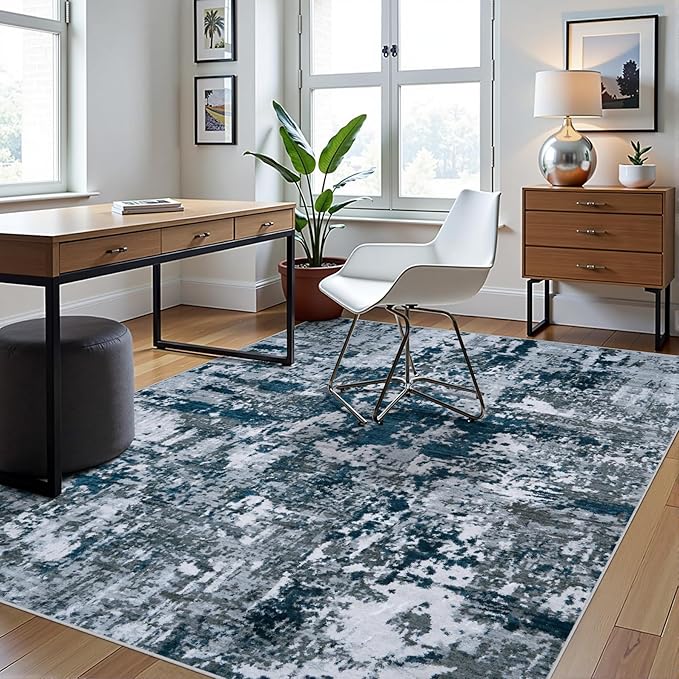 5x8 Area Rugs for Living Room Rug Washable: Abstract Rug for Dining Room - Image 3