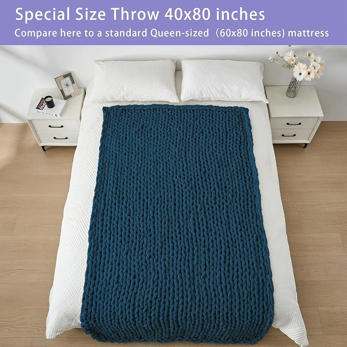 Bigacogo Chunky Knit Throw Blanket - Image 6
