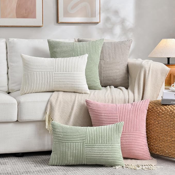 Fancy Homi 2 Packs Tan Lumbar Decorative Throw Pillow Covers 16x28 Inch - Image 7