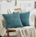 Fancy Homi 2 Packs Teal Big Decorative Throw Pillow Covers 24x24 Inch by Fancy+Homi