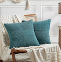 Fancy Homi 2 Packs Teal Decorative Throw Pillow Covers 18x18 Inch by Fancy+Homi