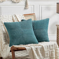 Fancy Homi 2 Packs Teal Decorative Throw Pillow Covers 16x16 Inch by Fancy+Homi