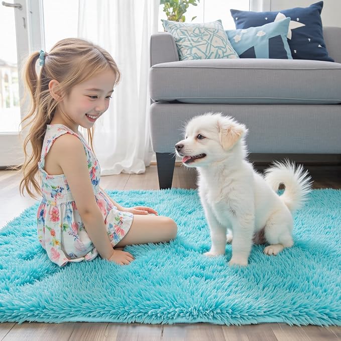 Rugs for Bedroom 4x6, Alfombras para Salas Shag Large Plush Soft Area Rug - Image 2