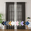 Simplebrand Chocolate Semi Sheer Curtains 84 Inches Long 2 Panels, Light by Simplebrand