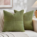 Fancy Homi 2 Packs Moss Green Samll Decorative Throw Pillow Covers 12x12 Inch by Fancy+Homi
