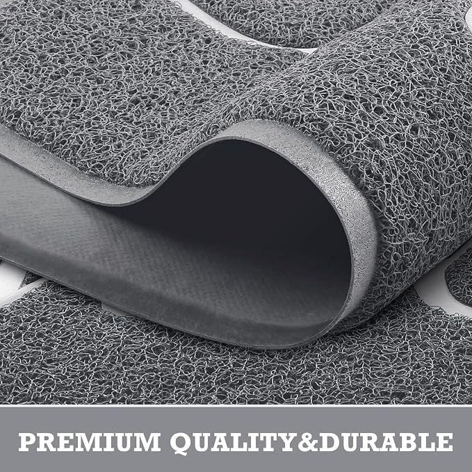 CozyBounty Grey Door Mat Welcome Mats Outdoor Indoor Non-Slip Doormat - Image 4