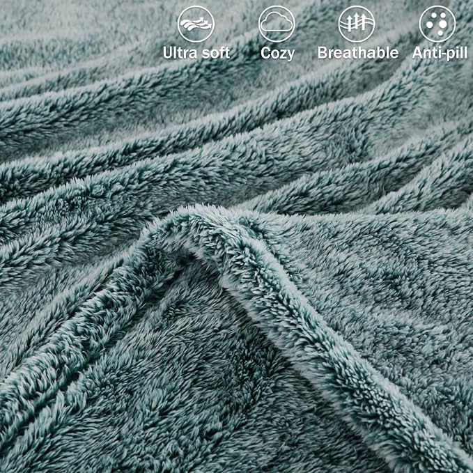 Exclusivo Mezcla Plush Fuzzy Fleece Throw Blanket Extra Large, Super Soft - Image 3