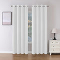 Joydeco 60% Blackout White Curtains 84 Inch Length 2 Panels, Thermal Insulated by JOYDECO