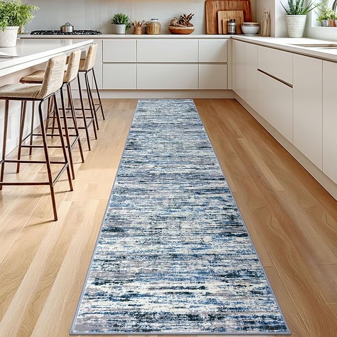 Lansny Modern Abstract Runner Rug 2.6x12 - Image 2