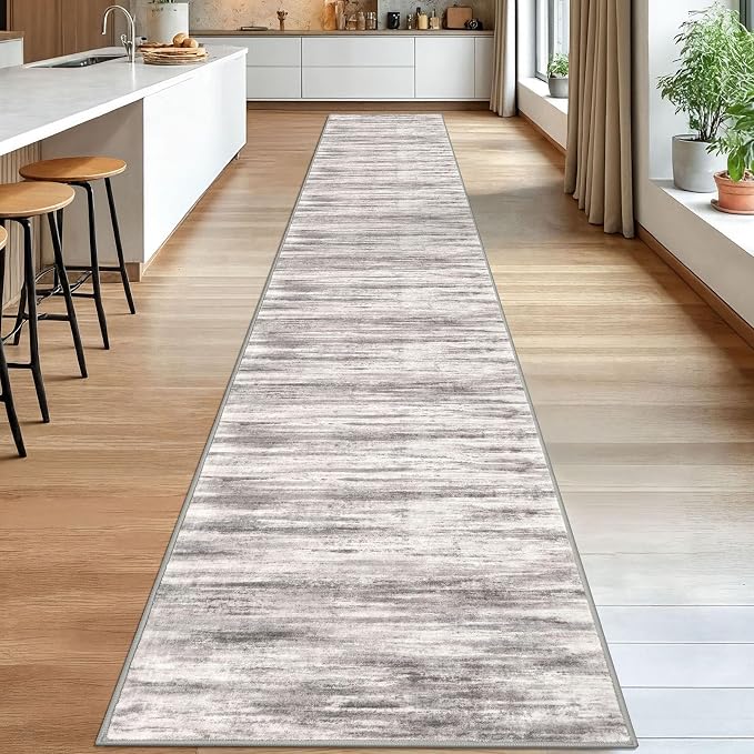 KOZYFLY Modern Abstract Washable Long Runner Rug 2.6x18 Hallway Rug Runner - Image 3