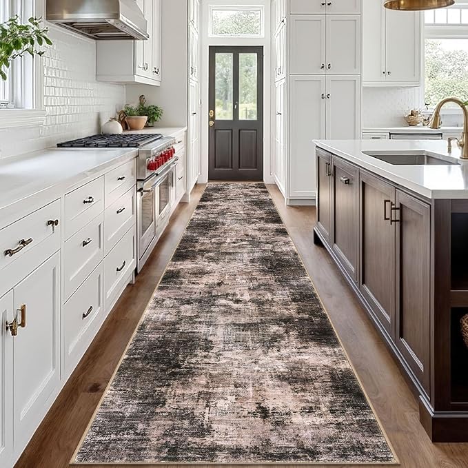IOHOUZE Abstract Runner Rug 3x18 Ft Washable Runners - Image 2