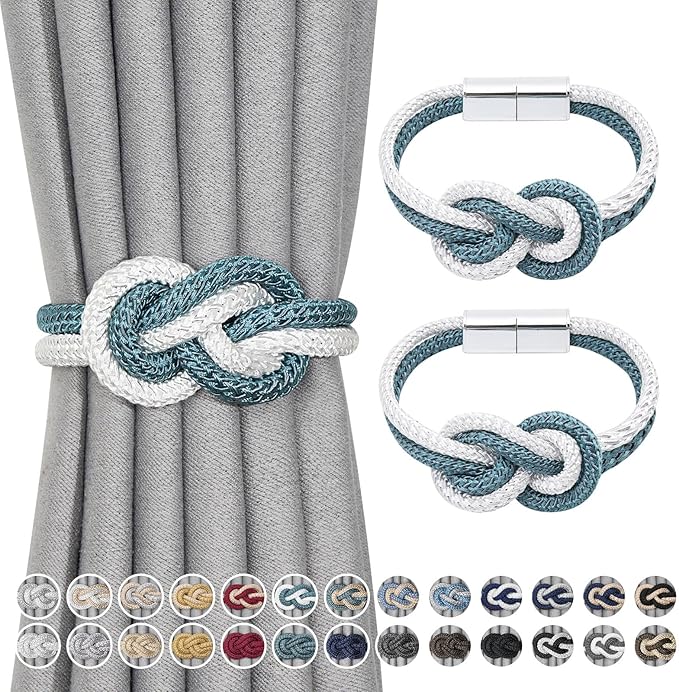 NICEEC 2 Pack Mini Magnetic Curtain Tiebacks Nordic Simple Style Drape Tie by NICEEC