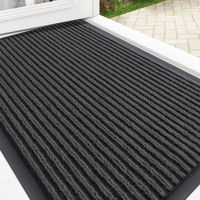 OLANLY Front Door Mat Indoor Outdoor Entrance, Waterproof Heavy Duty Doormat by OLANLY