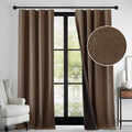 RYB HOME 100% Blackout Linen Textured Curtains 84 inches Long, Thermal by RYBHOME