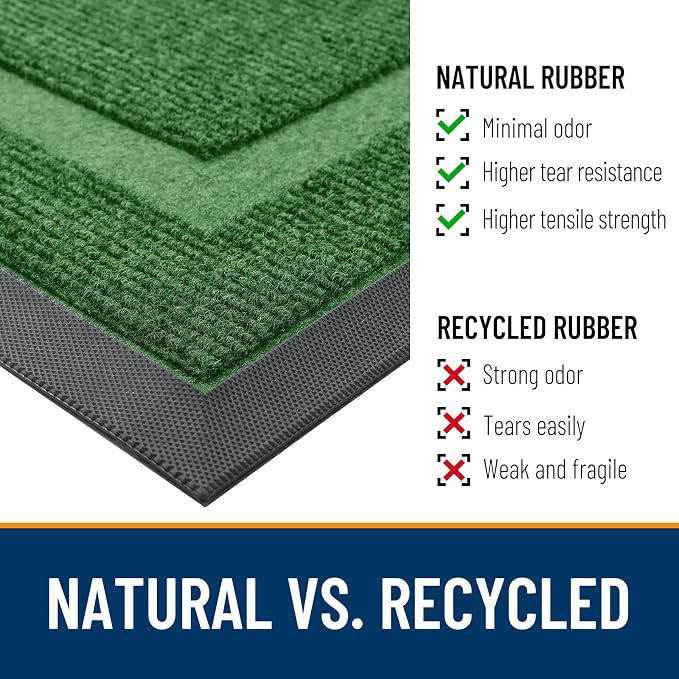 OLANLY Front Door Mat Outside 59x40, All-Season Heavy-Duty Rubber Doormat | - Image 4