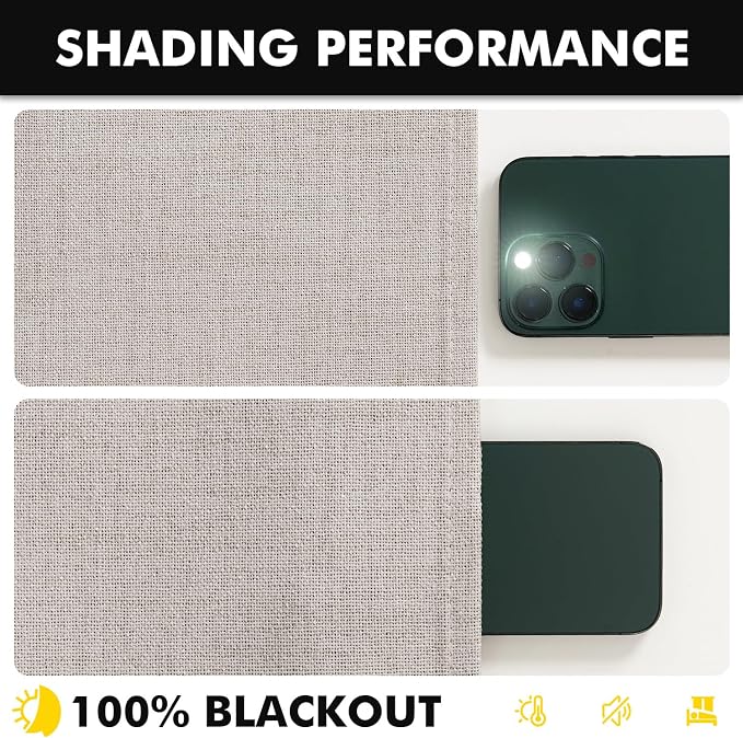 MIULEE 100% Blackout Linen Curtains - Image 7