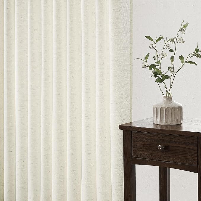 Natural Pinch Pleated Linen Curtains 84 Inch Length 1 Panels - Image 5