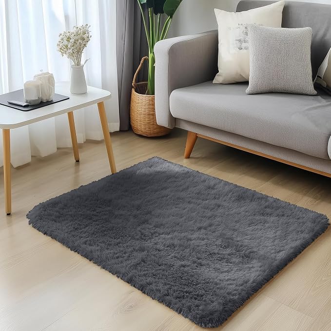 OLANLY 2x3 Machine Washable Small Bedside Rug, Soft Fluffy Shaggy Entryway - Image 7