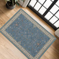 Blue 2x3 Washable Rug for Entryway Indoor, Kitchen Floor Waterproof, Powder Room by HazoHaus